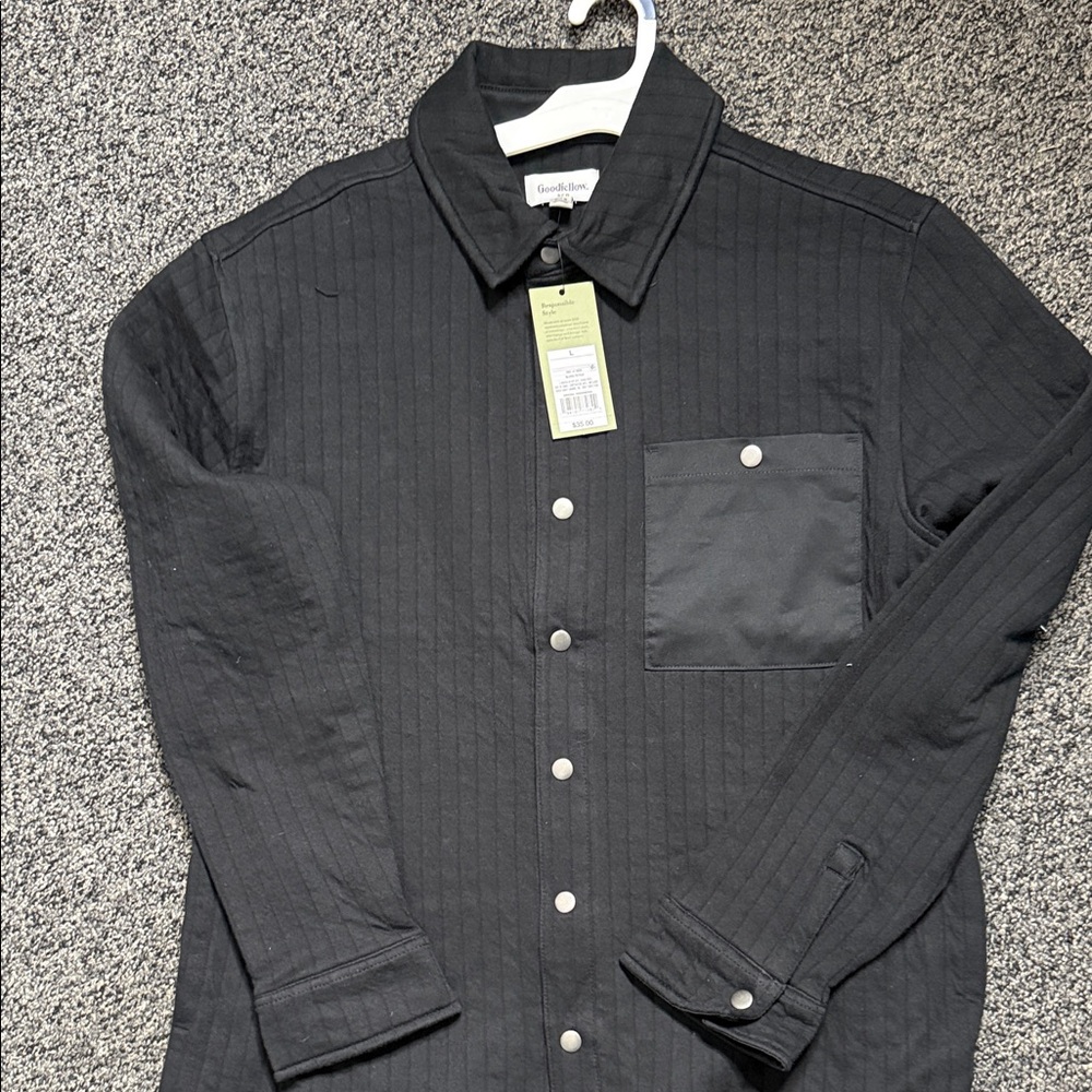 Goodfellow & Co Black Casual Button-Down Shirt
